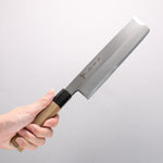 Sakai Takayuki Chef Series Silver Steel No.3 Usuba Magnolia Handle - Japannywholesale