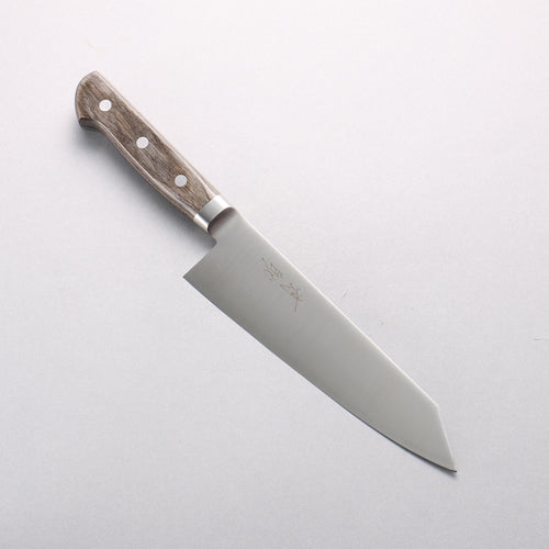 Seisuke Stainless Steel Kiritsuke Santoku 180mm Gray Pakka wood Handle - Japannywholesale