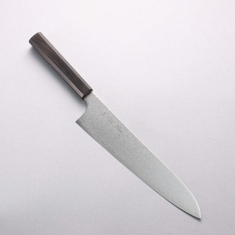 Seisuke SG2 Damascus Migaki Finished Gyuto 240mm Ebony Wood Handle - Japannywholesale