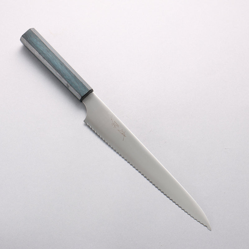 Seisuke Stainless Steel Bread Slicer 240mm Oak (Indigo Dyed) Handle - Japannywholesale