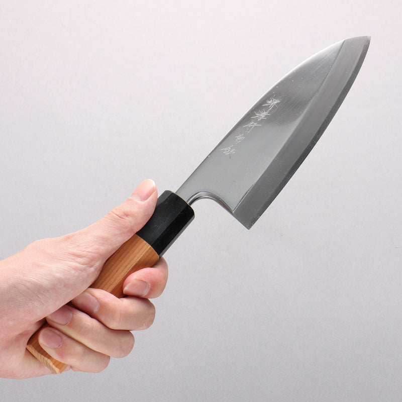 Sakai Takayuki Hakugin INOX Mirrored Finish Deba 150mm Yew tree Handle - Japannywholesale