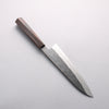 Isamitsu Abe Blue Super Hammered Black Finished Gyuto 210mm Rosewood (pentagonal) Handle - Japannywholesale