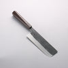 Isamitsu Abe Blue Super Hammered Black Finished Nakiri 165mm Rosewood (pentagonal) Handle - Japannywholesale