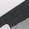 Isamitsu Abe Blue Super Hammered Black Finished Nakiri 165mm Rosewood (pentagonal) Handle - Japannywholesale