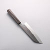 Isamitsu Abe Blue Super Hammered Black Finished Santoku 180mm Rosewood (pentagonal) Handle - Japannywholesale