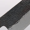Isamitsu Abe Blue Super Hammered Black Finished Santoku 180mm Rosewood (pentagonal) Handle - Japannywholesale