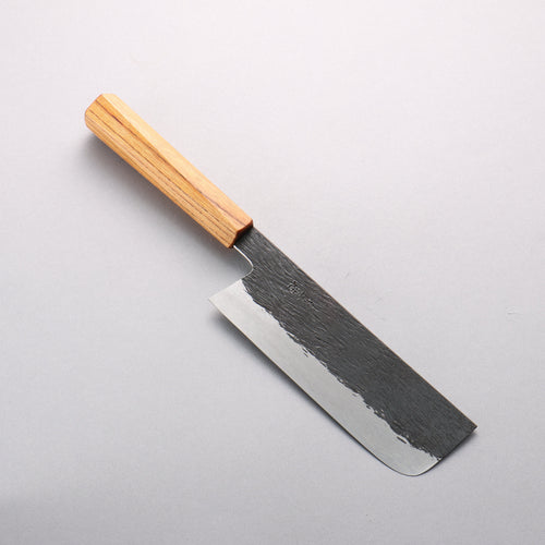 Isamitsu Abe White Steel No.1 Hammered Nakiri 165mm Japanese Elm (pentagonal) Handle - Japannywholesale