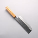 Isamitsu Abe White Steel No.1 Hammered Nakiri 165mm Japanese Elm (pentagonal) Handle - Japannywholesale