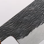 Isamitsu Abe White Steel No.1 Hammered Nakiri 165mm Japanese Elm (pentagonal) Handle - Japannywholesale