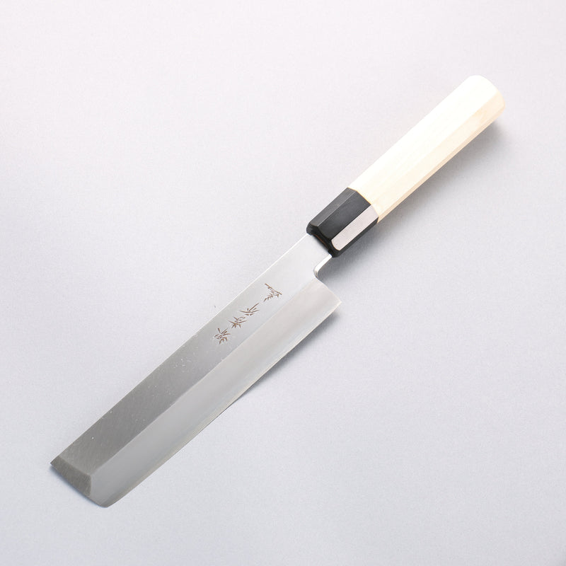 Sakai Takayuki Chef Series [Left Handed] Silver Steel No.3 Usuba 180mm Magnolia Handle - Japannywholesale