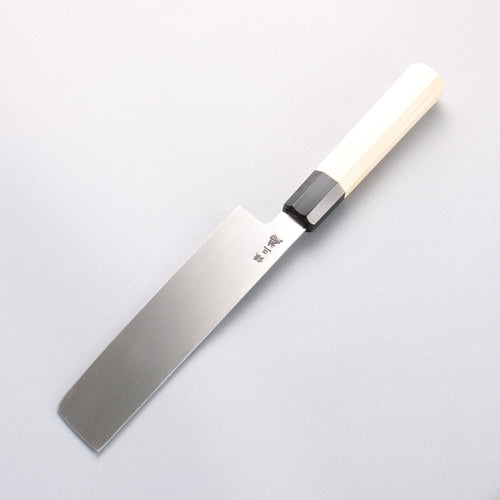 Sakai Takayuki Chef Series [Left Handed] Silver Steel No.3 Usuba 180mm Magnolia Handle - Japannywholesale