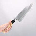 Sakai Takayuki Kasumitogi White Steel Deba 225mm Magnolia Handle - Japannywholesale