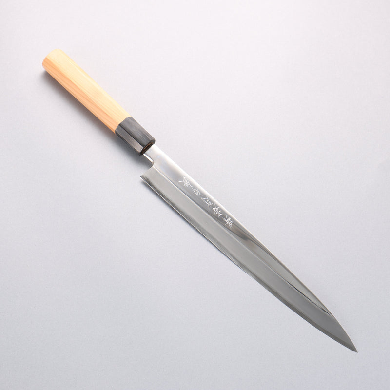 Sakai Takayuki Hakugin INOX Mirrored Finish Yanagiba Yew Tree Handle - Japannywholesale