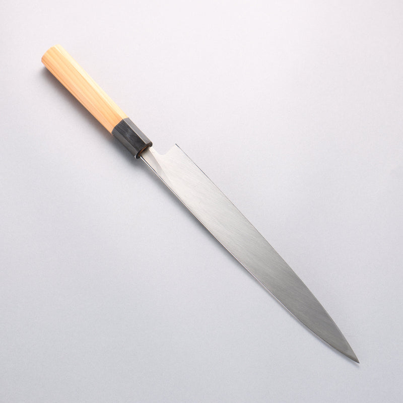Sakai Takayuki Hakugin INOX Mirrored Finish Yanagiba Yew Tree Handle - Japannywholesale