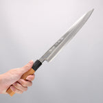 Sakai Takayuki Hakugin INOX Mirrored Finish Yanagiba Yew Tree Handle - Japannywholesale