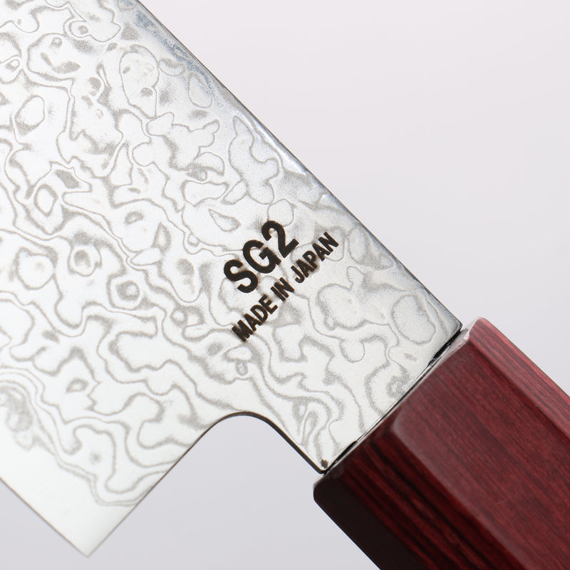 Higuchi SG2 Damascus Migaki Finished Usuba 165mm Red Pakka wood Handle - Japannywholesale