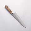 Seisuke AUS8 Hammered Gyuto 180mm Brown Pakka wood Handle - Japannywholesale