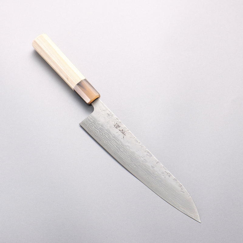Seisuke Swedish Steel-stn Damascus Washiji Gyuto 210mm Magnolia Handle - Japannywholesale