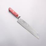 Seisuke Nami AUS10 Mirrored Finish Damascus Kiritsuke Gyuto 210mm Red Pakka wood Handle - Japannywholesale