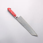 Seisuke Nami AUS10 Mirrored Finish Damascus Kiritsuke Gyuto 210mm Red Pakka wood Handle - Japannywholesale