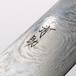 Seisuke Nami AUS10 Mirrored Finish Damascus Kiritsuke Gyuto 210mm Red Pakka wood Handle - Japannywholesale