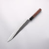 Nao Yamamoto Blue Super Kurouchi Hammered Damascus Yanagiba 240mm Rosewood Handle - Japannywholesale