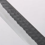 Nao Yamamoto Blue Super Kurouchi Hammered Damascus Yanagiba 240mm Rosewood Handle - Japannywholesale