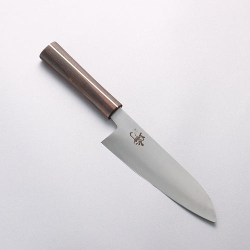 Shigeki Tanaka Majiro Silver Steel No.3 Santoku 165mm Ebony Wood Handle - Japannywholesale