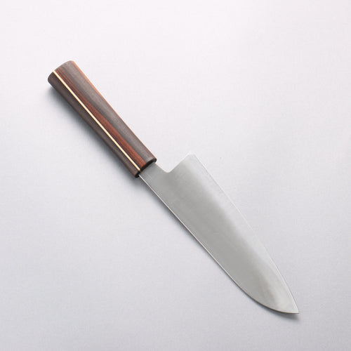 Shigeki Tanaka Majiro Silver Steel No.3 Santoku 165mm Ebony Wood Handle - Japannywholesale
