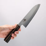 Shigeki Tanaka Majiro Silver Steel No.3 Santoku 165mm Ebony Wood Handle - Japannywholesale