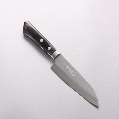 Kunihira VG1 Hammered Small Santoku 130mm Black Pakka wood Handle - Japannywholesale