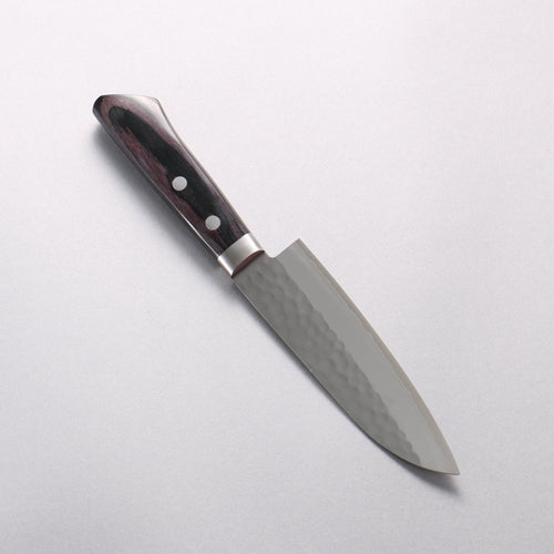 Kunihira VG1 Hammered Small Santoku 130mm Black Pakka wood Handle - Japannywholesale