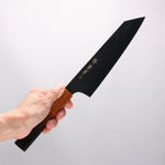 Sakai Takayuki Kurokage VG10 Hammered Teflon Coating Kiritsuke Gyuto 190mm Burnt Oak (Lacquered) Handle - Japannywholesale