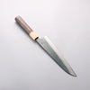 Seisuke Blue Steel No.1 Black Finished Gyuto 210mm Burnt Chestnut (ferrule: Cherry Wood) Handle - Japannywholesale