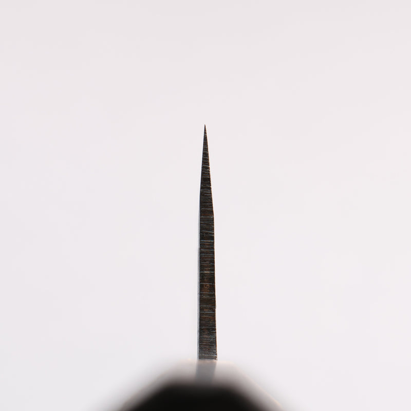 Seisuke Blue Steel No.1 Black Finished Gyuto 210mm Burnt Chestnut (ferrule: Cherry Wood) Handle - Japannywholesale