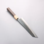 Seisuke Blue Steel No.1 Black Finished Kiritsuke Gyuto 210mm Burnt Chestnut (ferrule: Cherry Wood) Handle - Japannywholesale