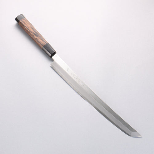 Sakai Takayuki Zangetsu Silver Steel No.3 Sakimaru Yanagiba Wenge Handle with Sheath - Japannywholesale