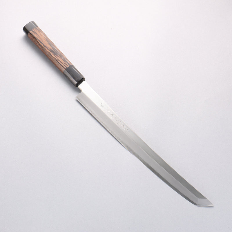 Sakai Takayuki Zangetsu Silver Steel No.3 Sakimaru Yanagiba Wenge Handle with Sheath - Japannywholesale