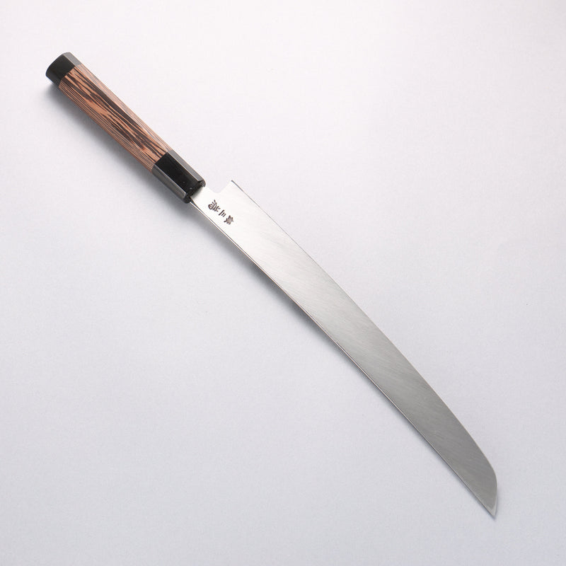 Sakai Takayuki Zangetsu Silver Steel No.3 Sakimaru Yanagiba Wenge Handle with Sheath - Japannywholesale