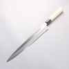 Sakai Takayuki [Left Handed] Kasumitogi White Steel Yanagiba Magnolia Handle - Japannywholesale