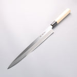 Sakai Takayuki [Left Handed] Kasumitogi White Steel Yanagiba Magnolia Handle - Japannywholesale