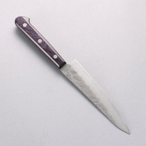 Oul Silver Steel No.3 Nashiji Petty-Utility 135mm Purple Pakka wood Handle - Japannywholesale