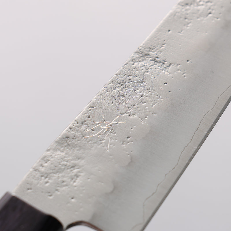 Oul Silver Steel No.3 Nashiji Petty-Utility 135mm Purple Pakka wood Handle - Japannywholesale