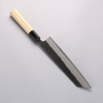 Oul Blue Super Hammered Black Finished Kiritsuke Gyuto 210mm Magnolia Handle - Japannywholesale