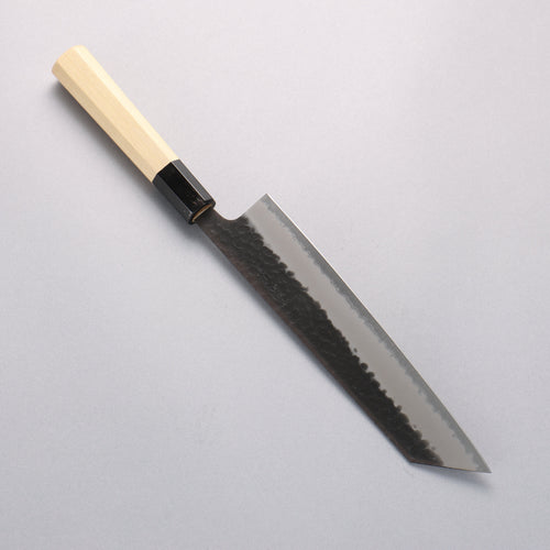 Oul Blue Super Hammered Black Finished Kiritsuke Gyuto 210mm Magnolia Handle - Japannywholesale