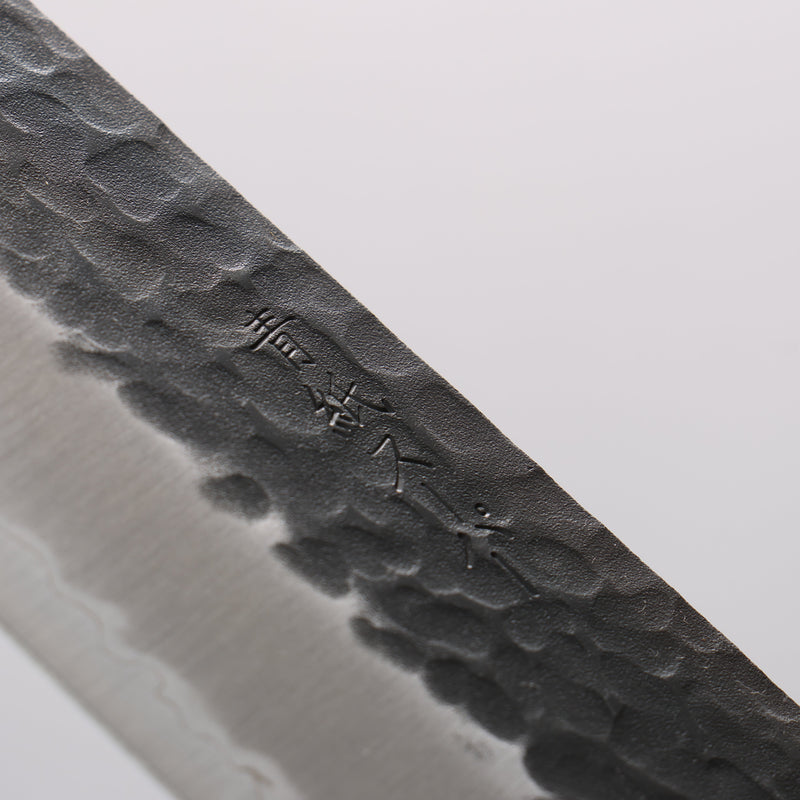 Oul Blue Super Hammered Black Finished Kiritsuke Gyuto 210mm Magnolia Handle - Japannywholesale