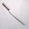 Sakai Takayuki Zangetsu Enten Silver Steel No.3 Damascus Sakimaru Yanagiba 330mm Wenge with Double Water Buffalo Ring Handle with Sheath - Japannywholesale