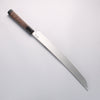 Sakai Takayuki Zangetsu Enten Silver Steel No.3 Damascus Sakimaru Yanagiba 330mm Wenge with Double Water Buffalo Ring Handle with Sheath - Japannywholesale