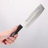 Sakai Takayuki Rinnou VG10 33 Layer Damascus Nakiri Japanese Knife 160mm Red Lacquered Handle - Japannywholesale