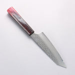 Sakai Takayuki Rinnou VG10 33 Layer Damascus Kengata Santoku Japanese Knife 160mm Red Lacquered Handle - Japannywholesale
